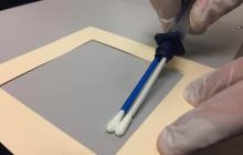 Taking samples from a tray table